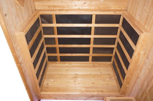 Outdoor Oval Barrel Hybrid Sauna - Infrared and traditional in one sauna